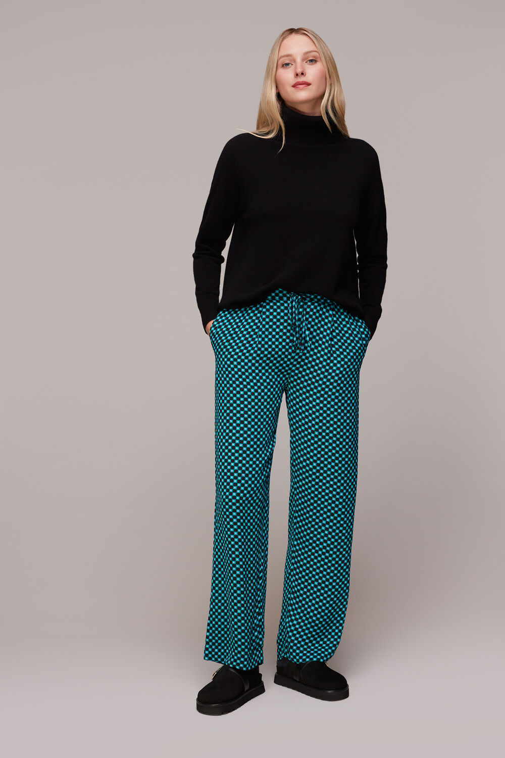 Multicolour Pippa Star Check Print Trouser