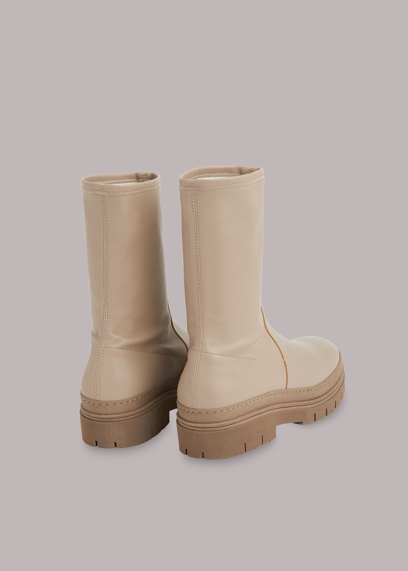 Taupe Knole Sock Chunky Chelsea Boot WHISTLES