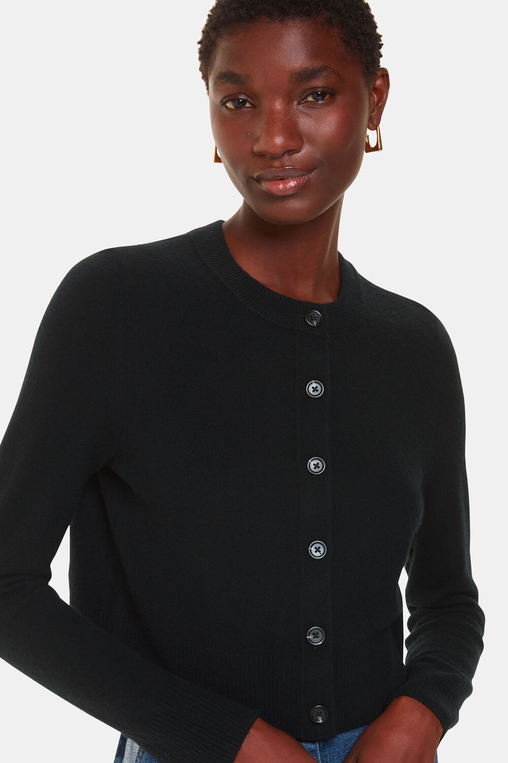 Wool Cropped Cardigan