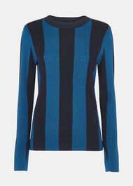Vertical Stripe Crew Neck