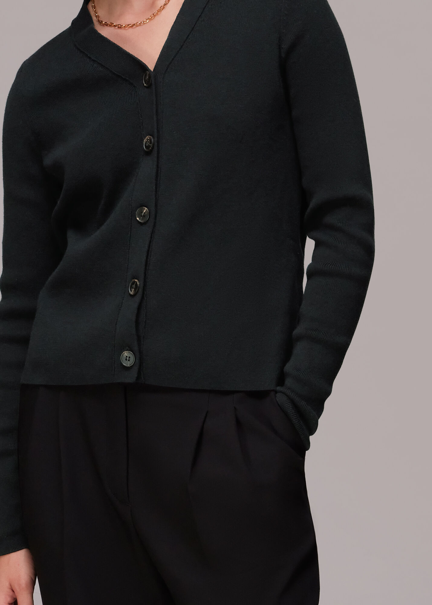 Black Slimline Cardigan WHISTLES