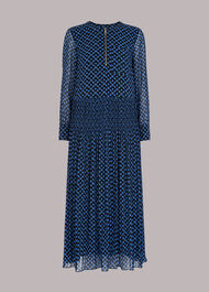 Gingham Check Pleated Dress
