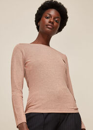 Straight Neck Sparkle Top