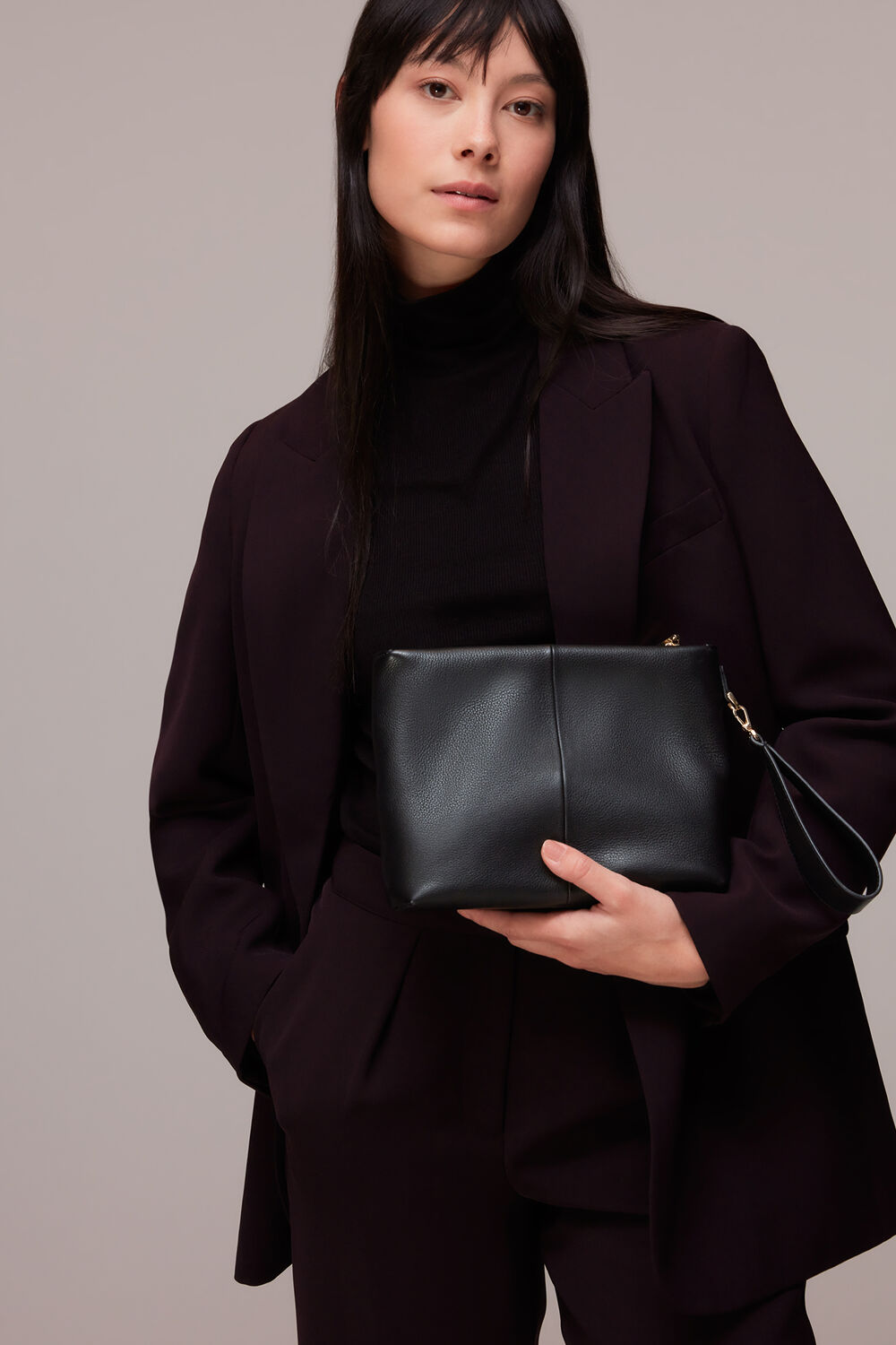 Avah Zip Top Clutch