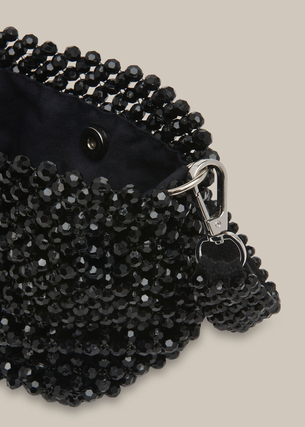 Martha Beaded Bucket Bag