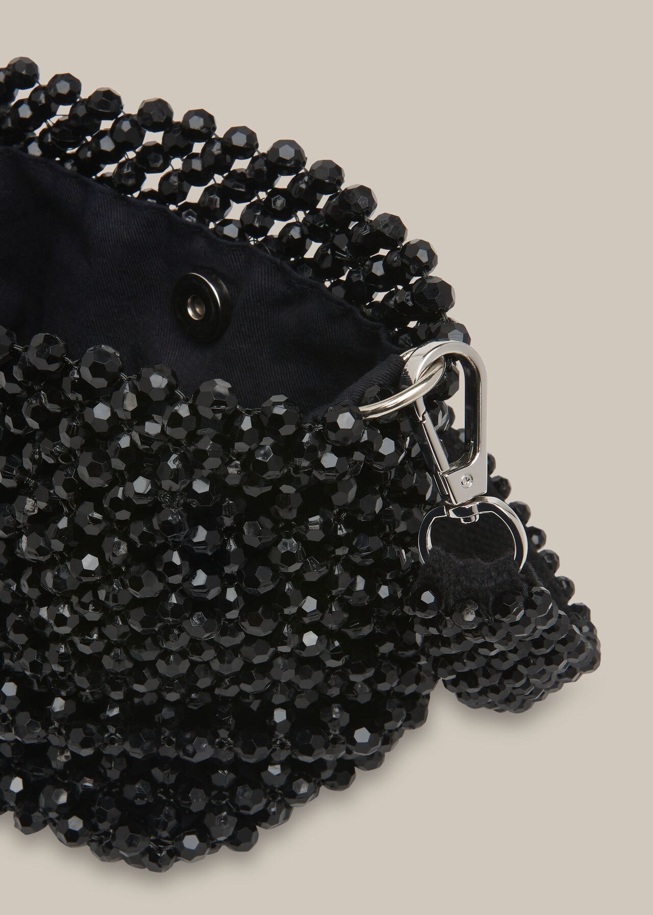 Martha Beaded Bucket Bag