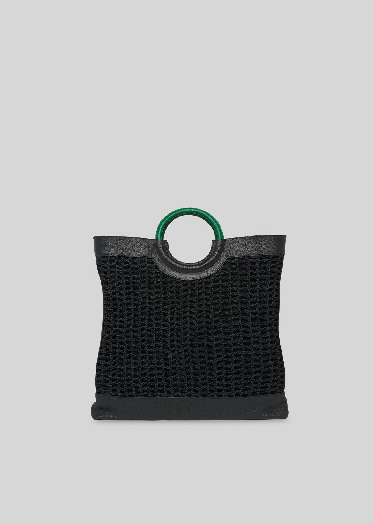 Arkin Crochet Tote Black