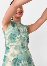 Floral Textured Midi Dress