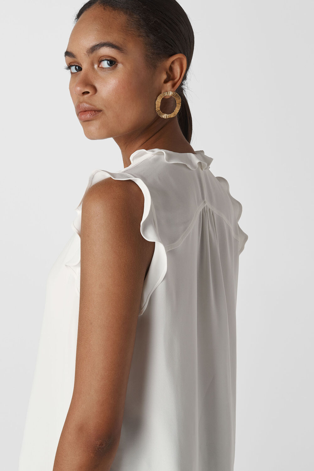 Emily Frill Top Ivory/Multi