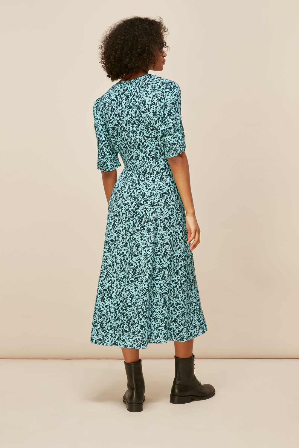 Midnight Meadow Floral Dress