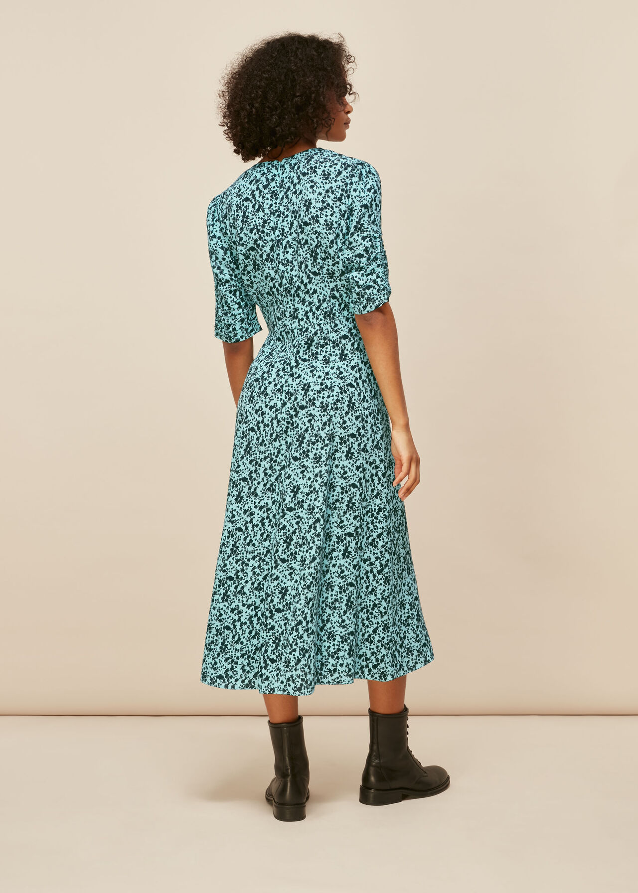 Midnight Meadow Floral Dress