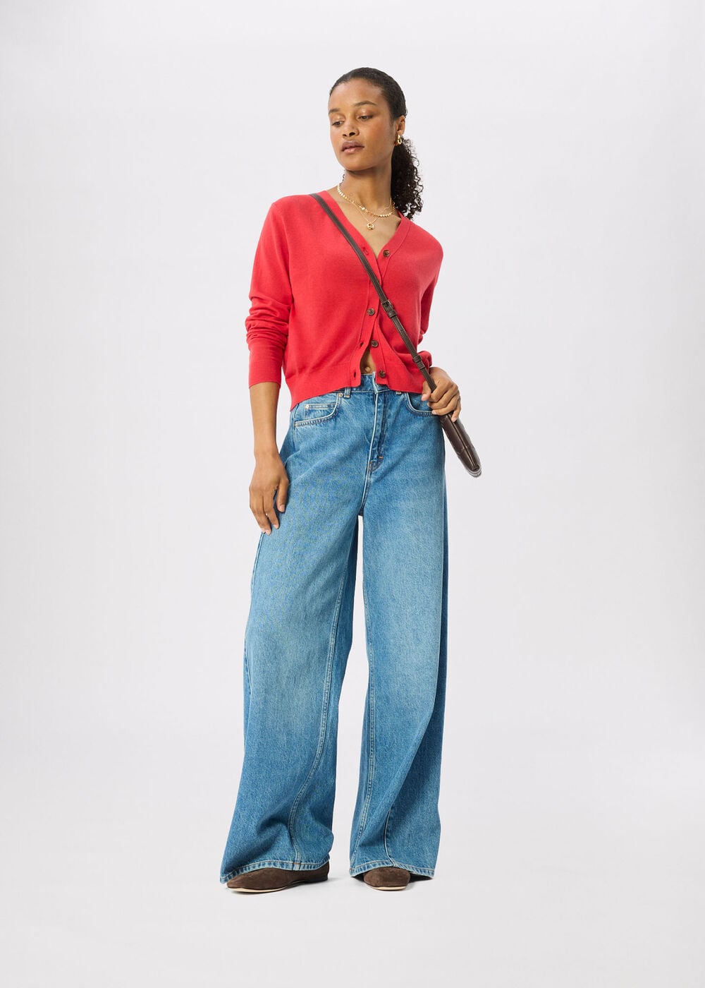 V Neck Linen Cardigan