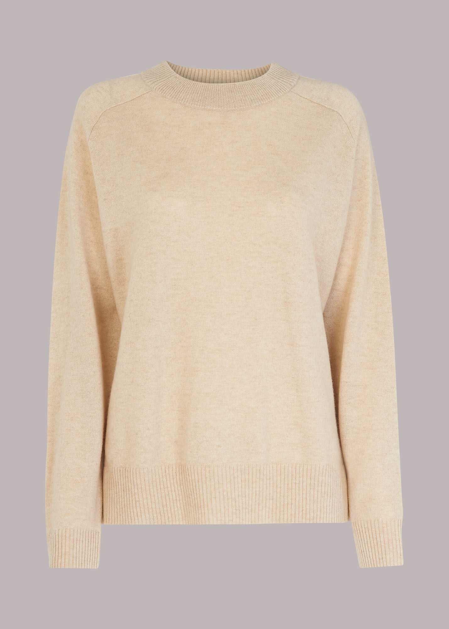 Ivory Cashmere Crew Neck Jumper WHISTLES