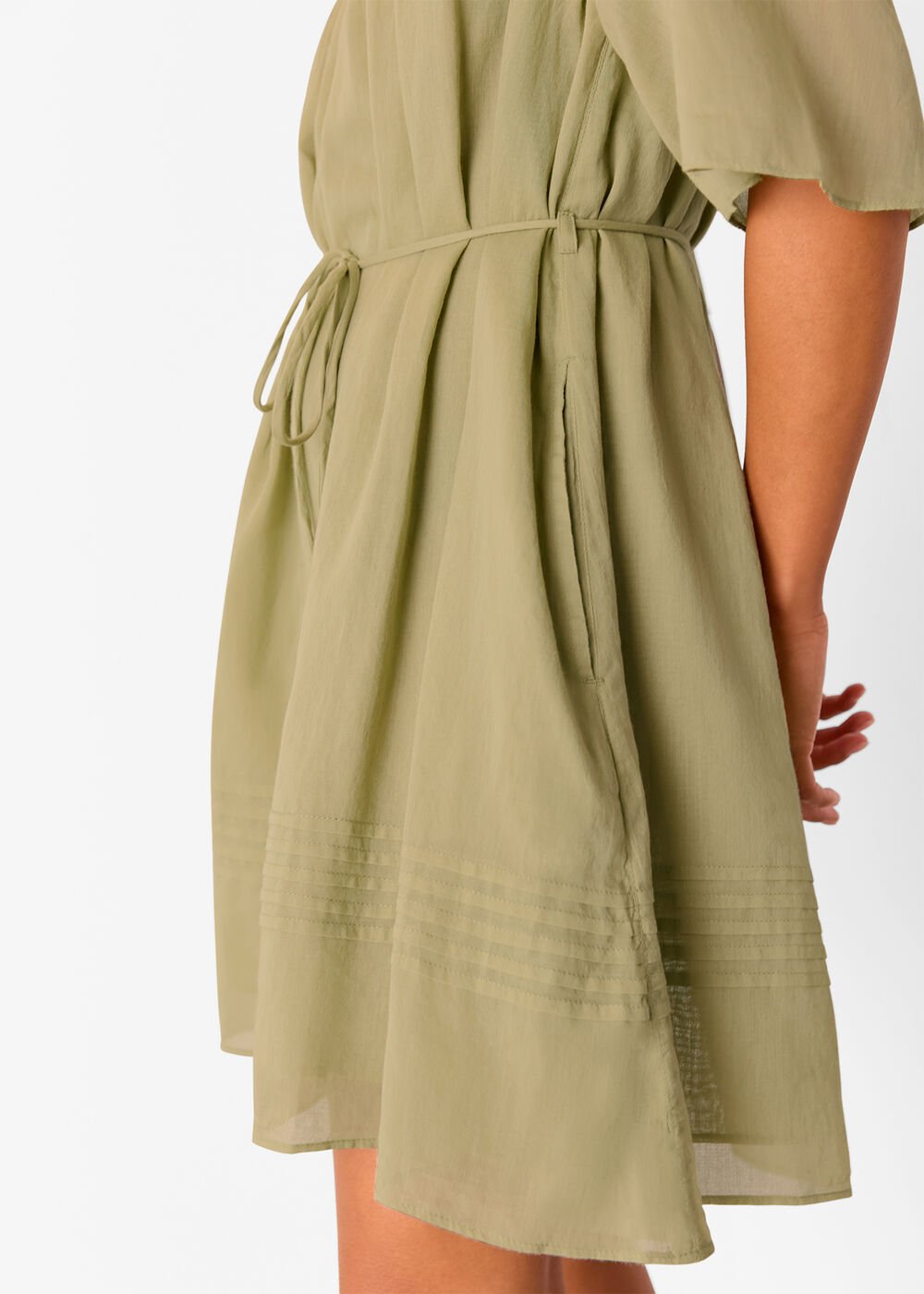 Petite Cotton Frill Mini Dress