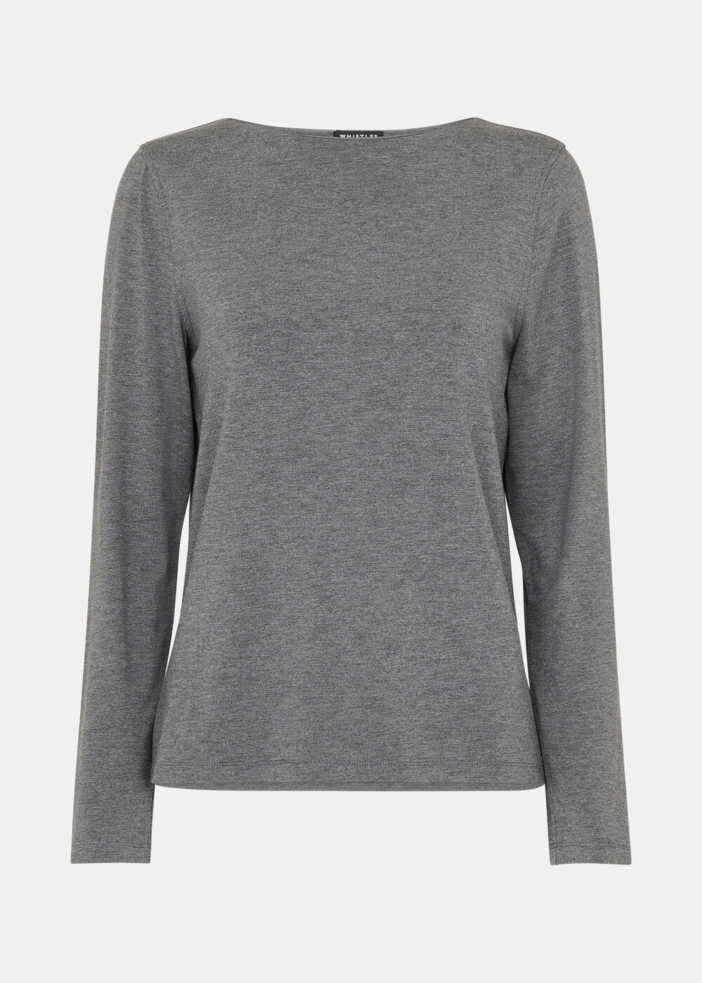 Slim Straight Neck Jersey Top