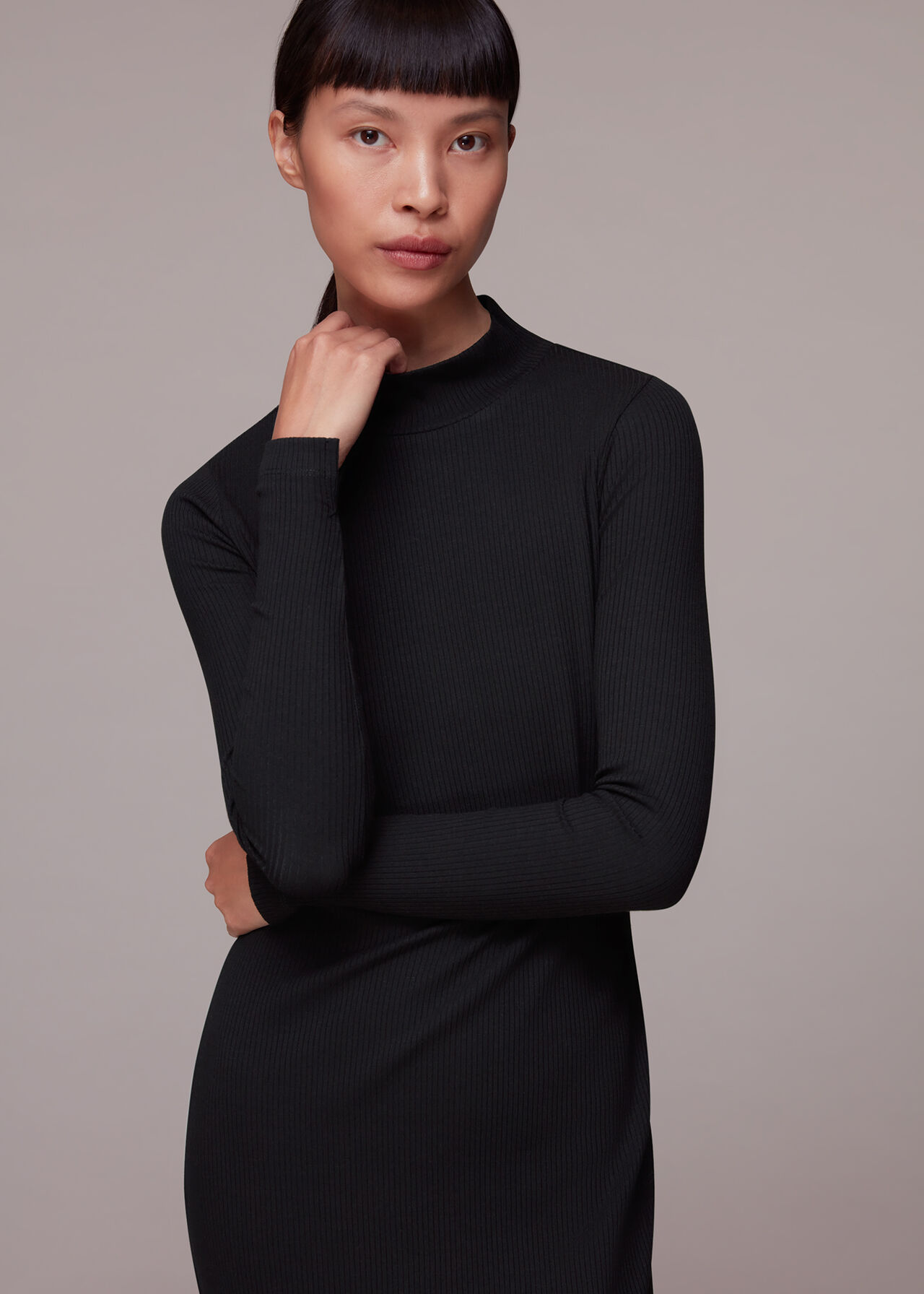 Rib Polo Jersey Dress
