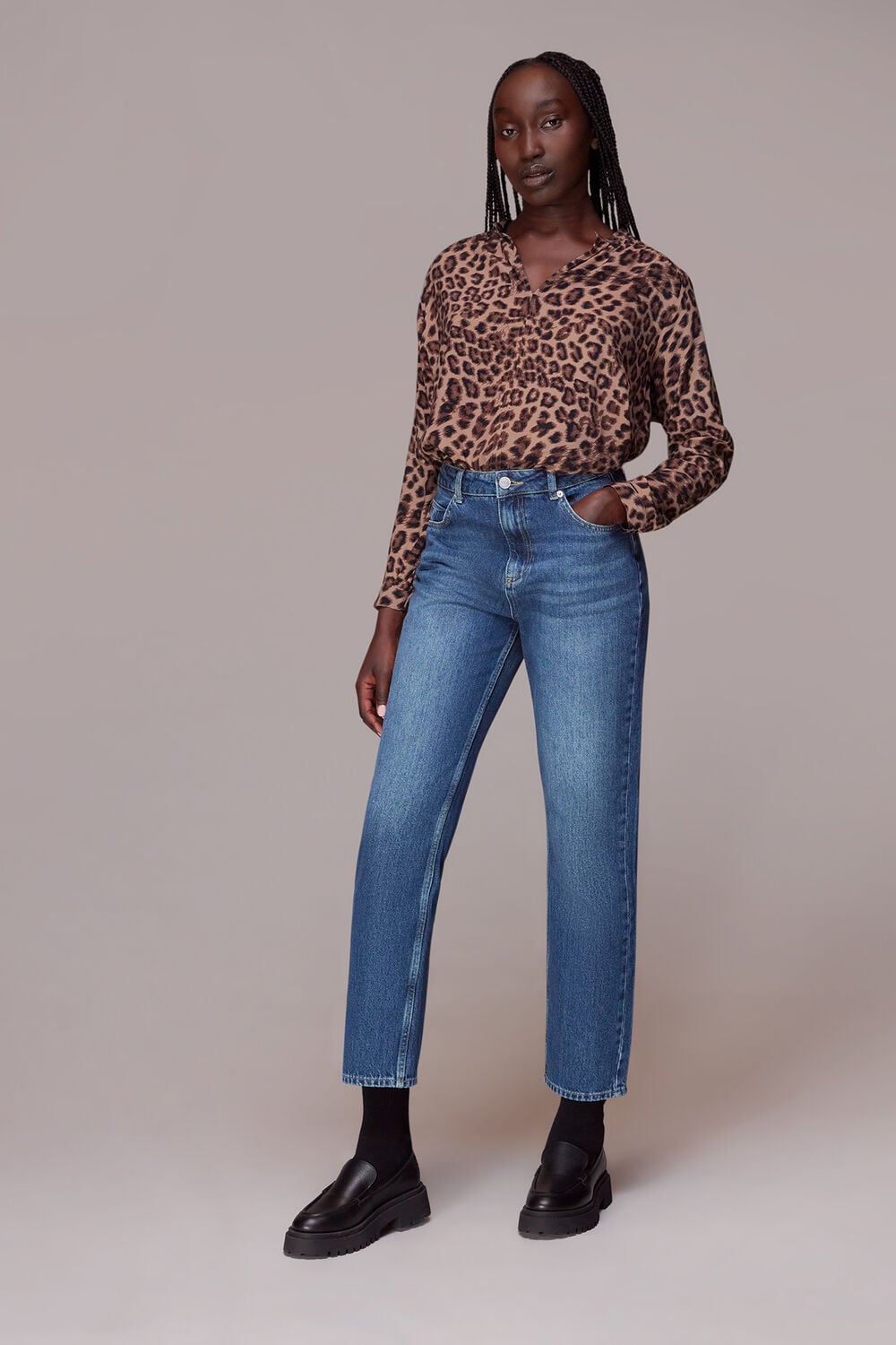 Meara Jungle Cheetah Blouse