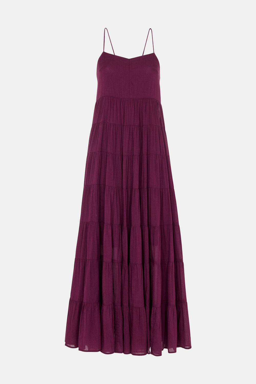 Petite Cotton Tiered Maxi Sun Dress