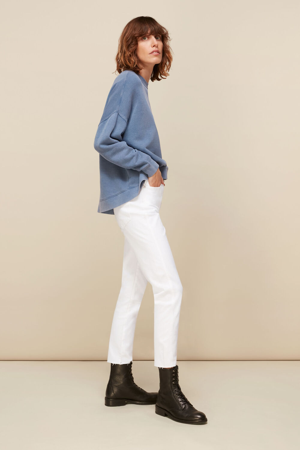 Stretch Slim Frayed Jean