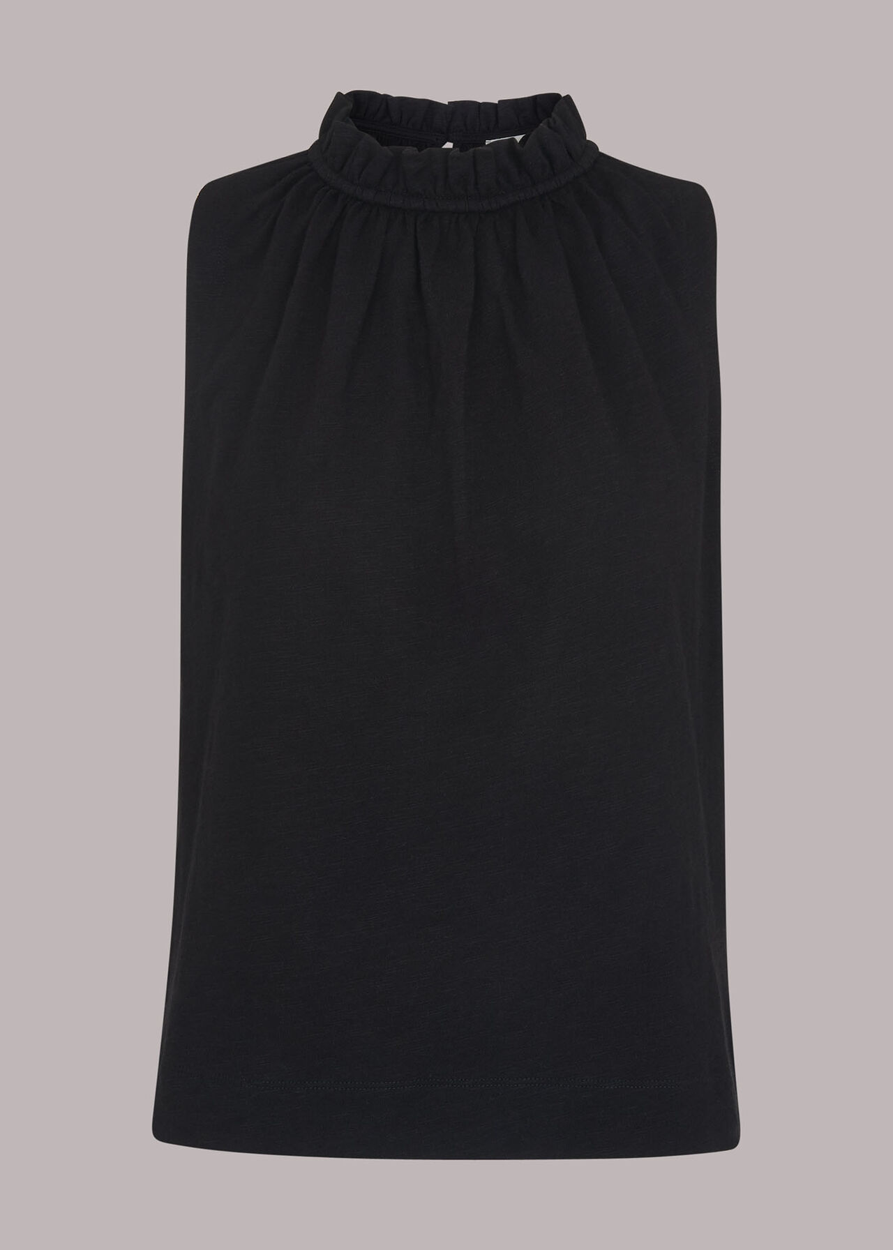 Ruched Neck Sleeveless Top