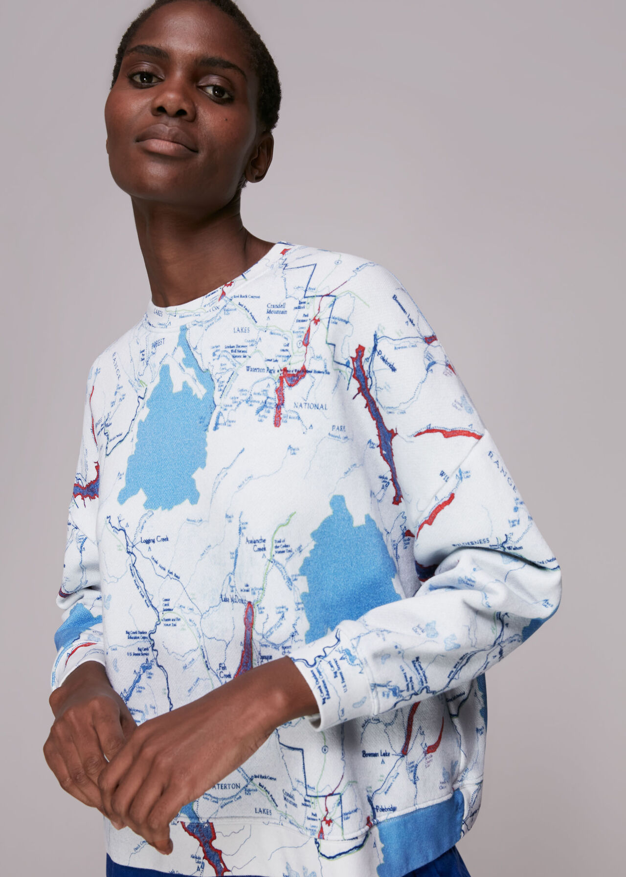 Map Print Sweatshirt