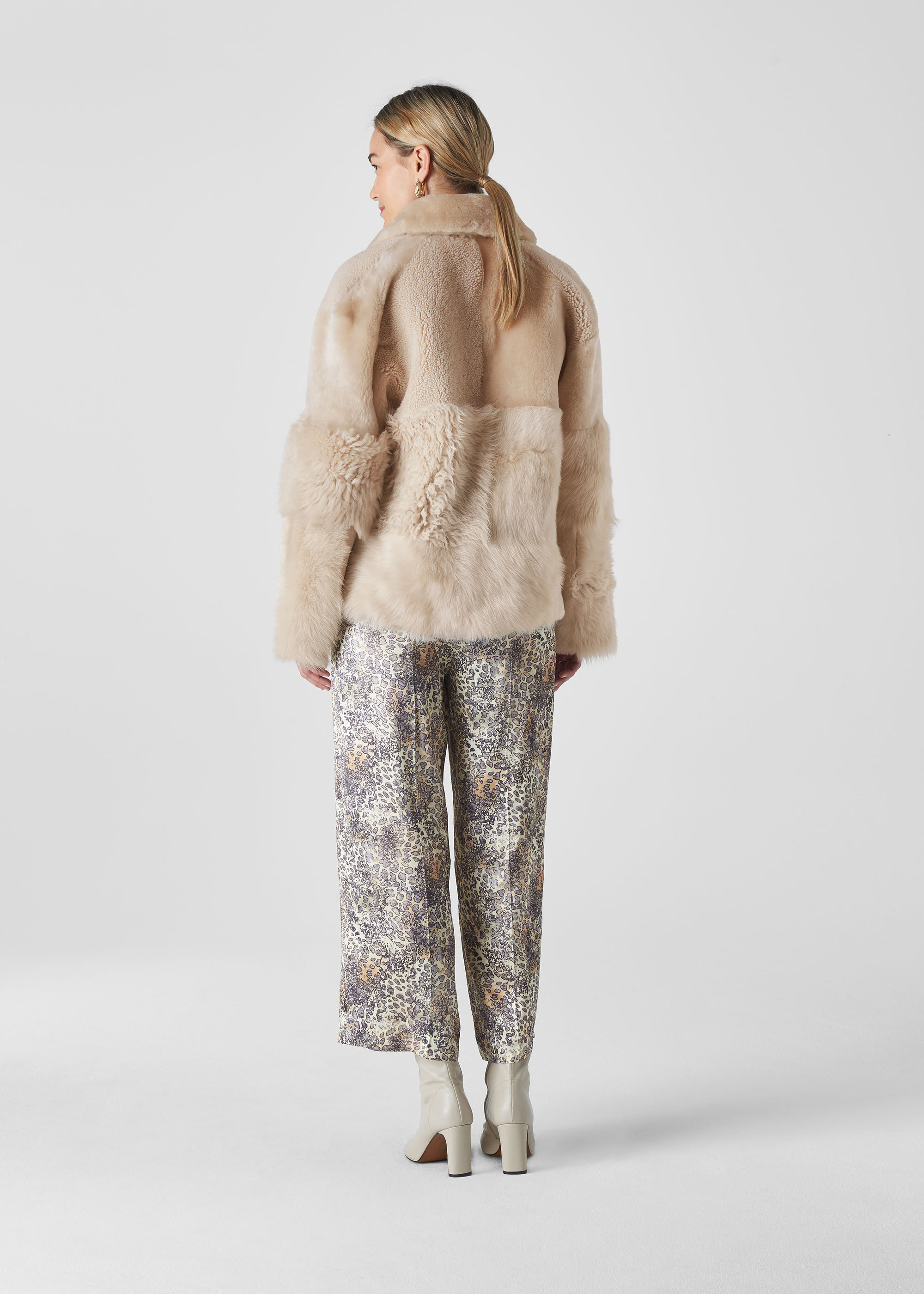 ivory shearling coat
