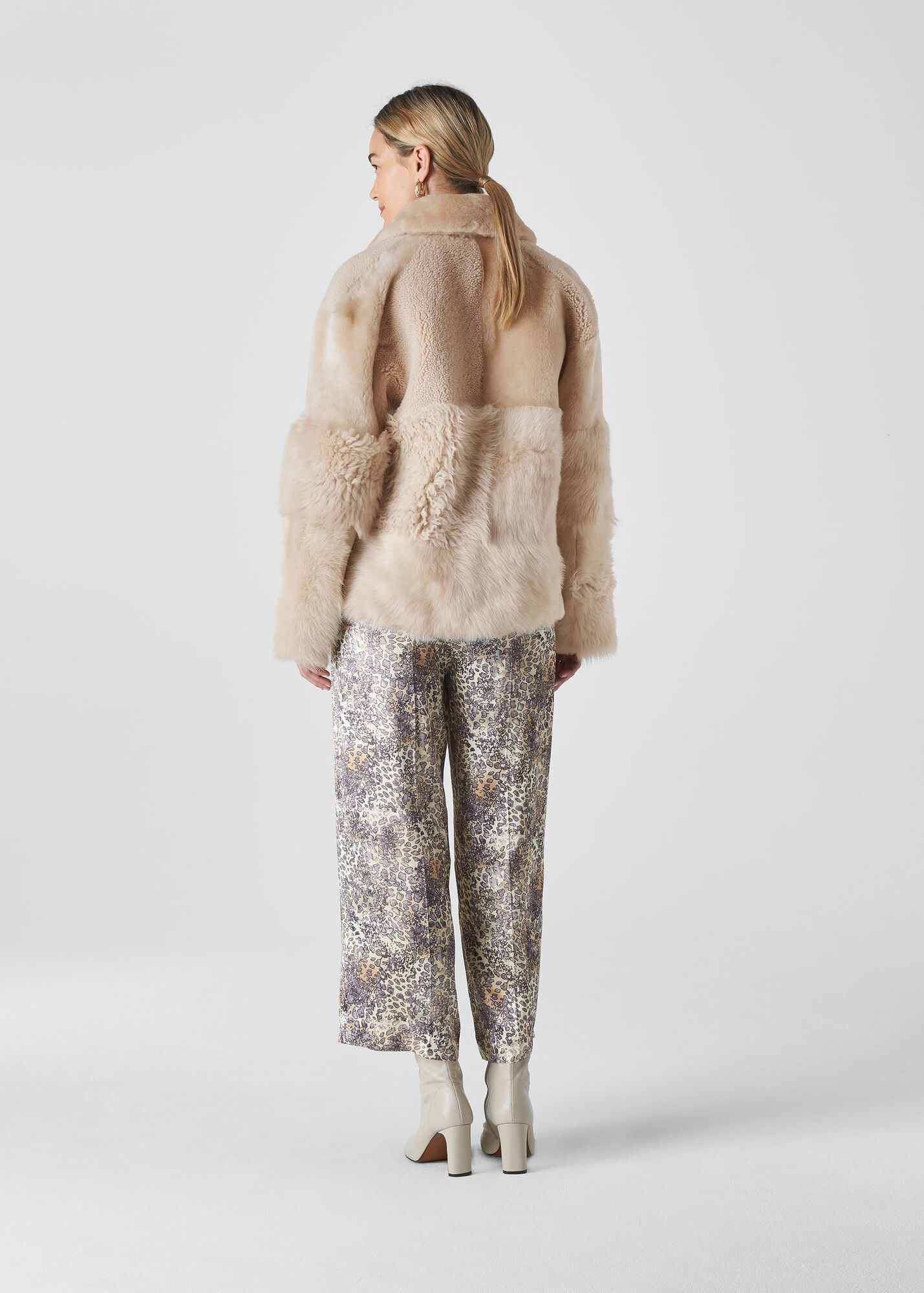 Ivory/Multi Hema Shearling Coat WHISTLES Whistles