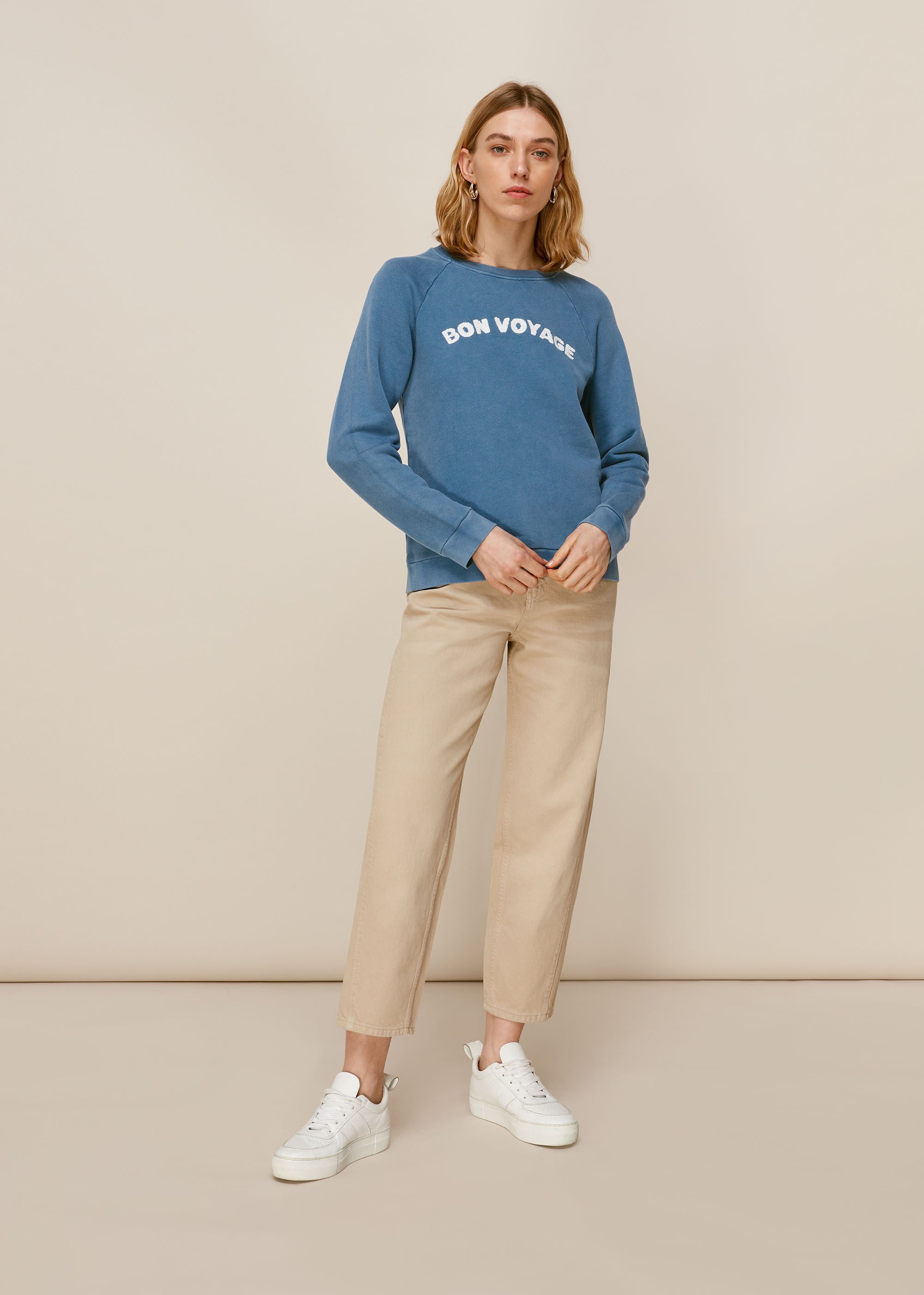 Pale Blue Bon Voyage Sweatshirt WHISTLES