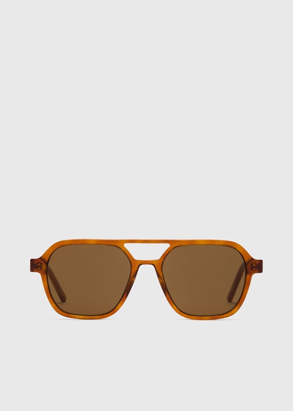 Brown Aviator Sunglasses