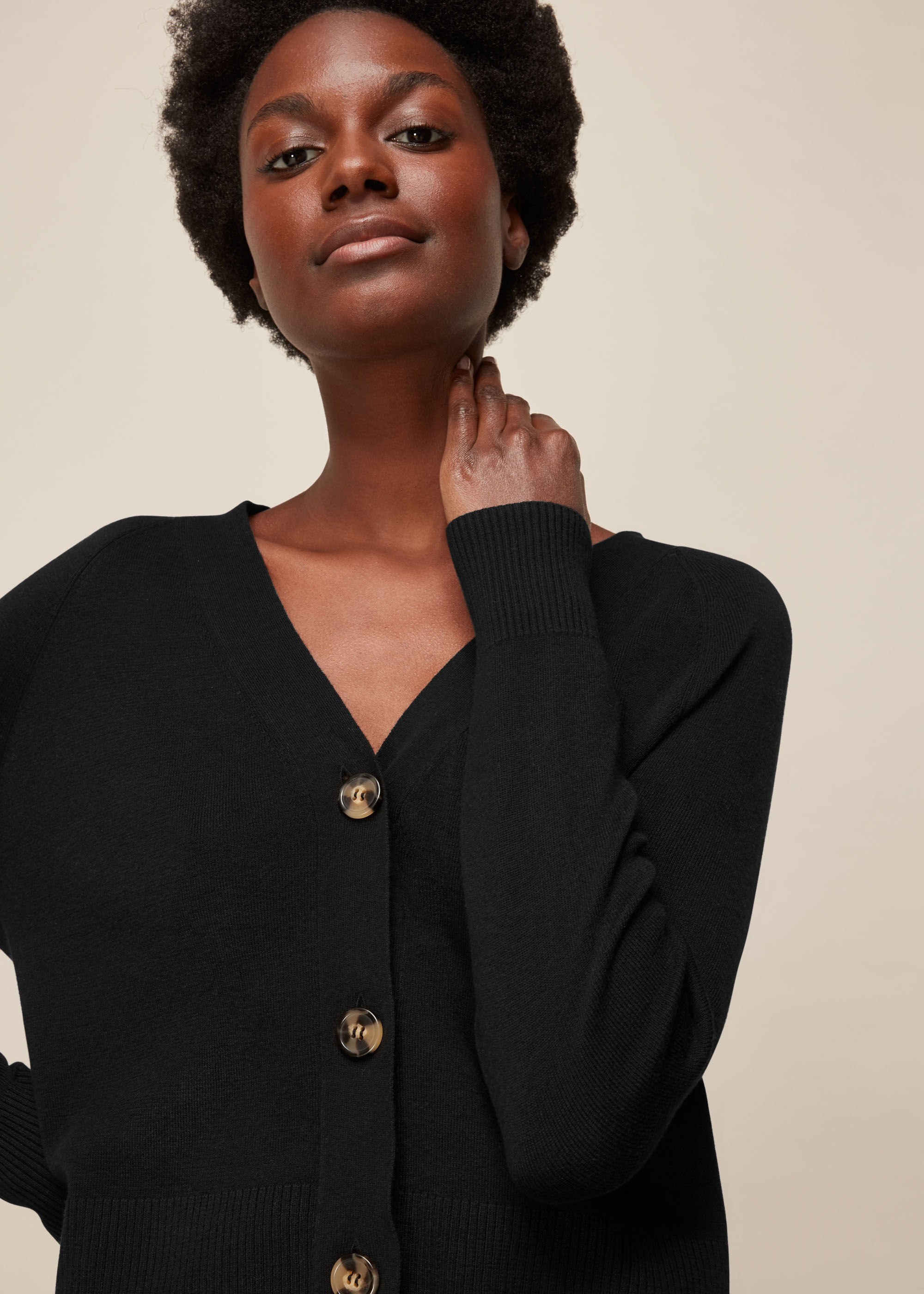 Black button up cardigan clearance