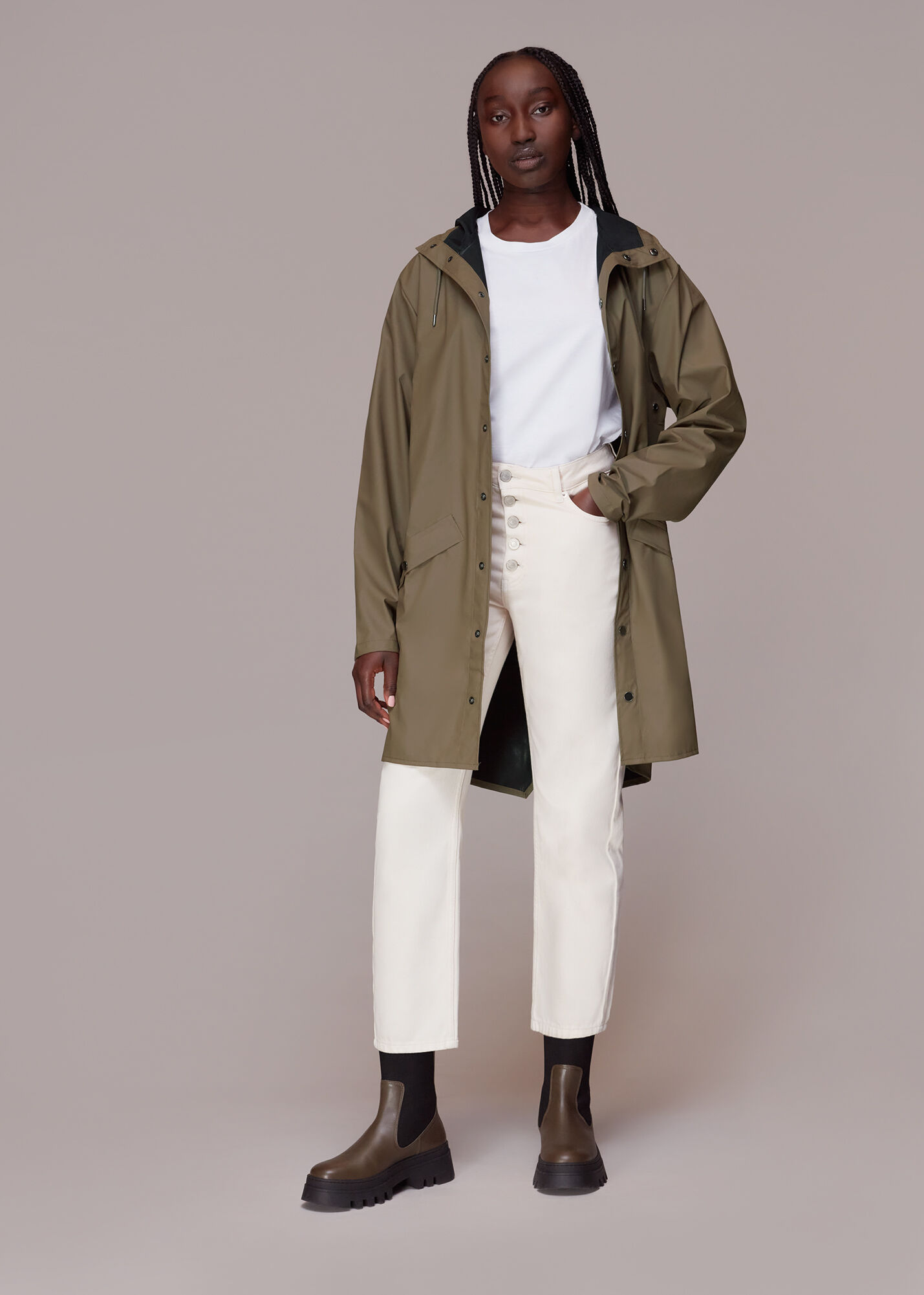 Rain long coat on sale