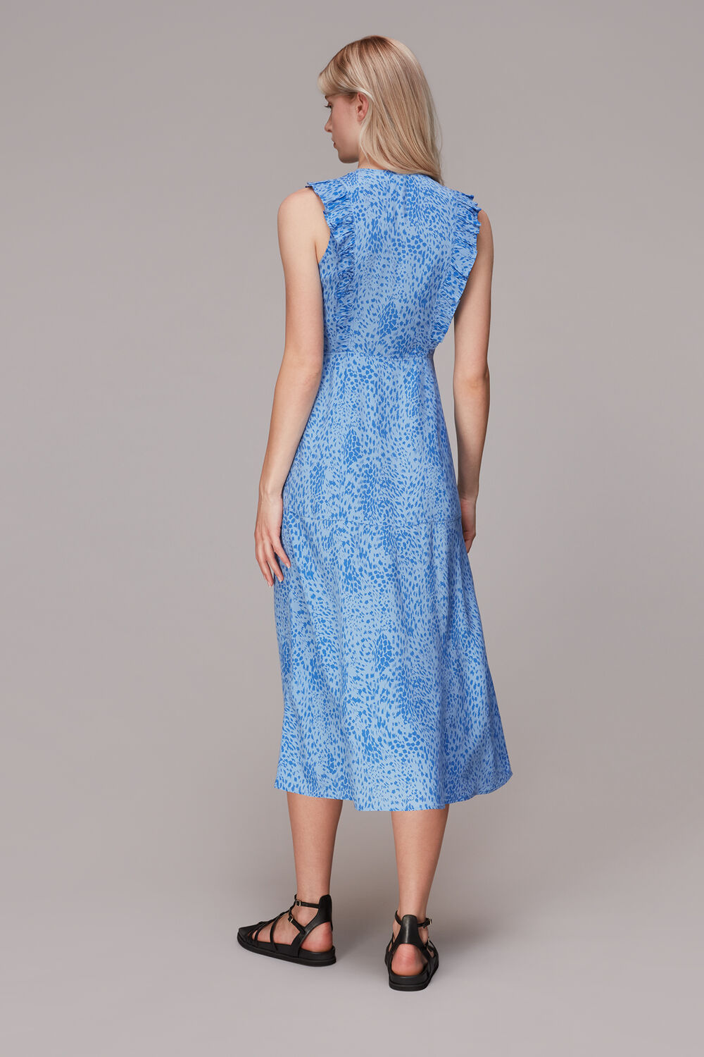 Lively Animal Frill Midi Dress