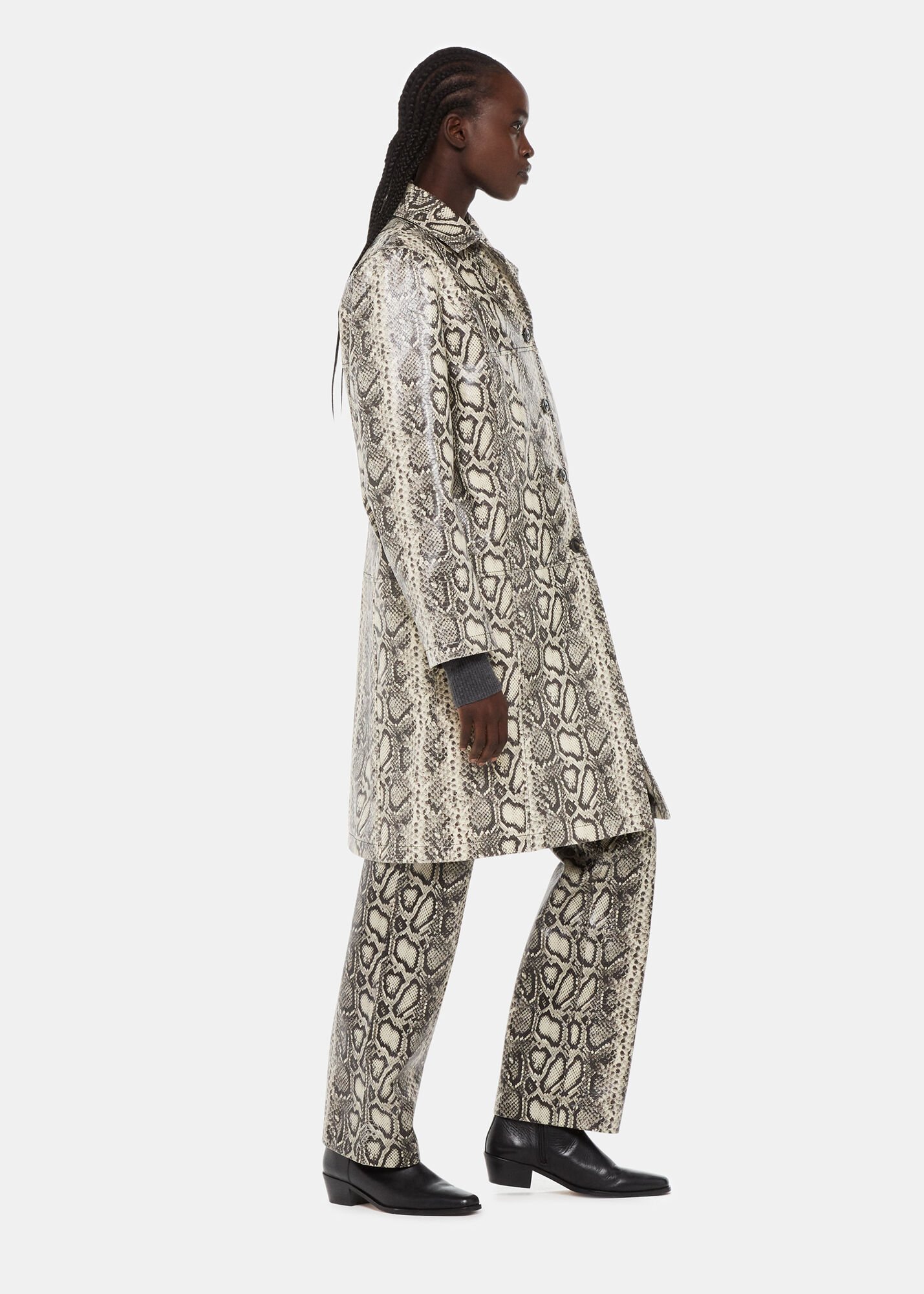 Snake print hotsell trench coat