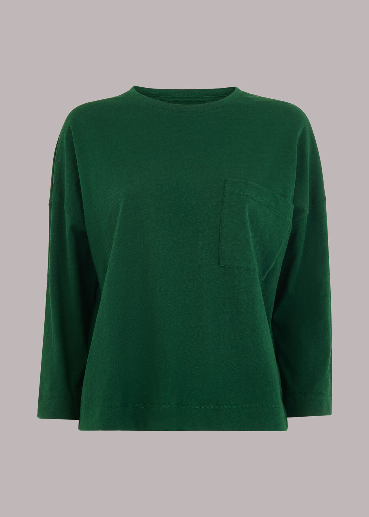 Green Cotton Pocket Top WHISTLES