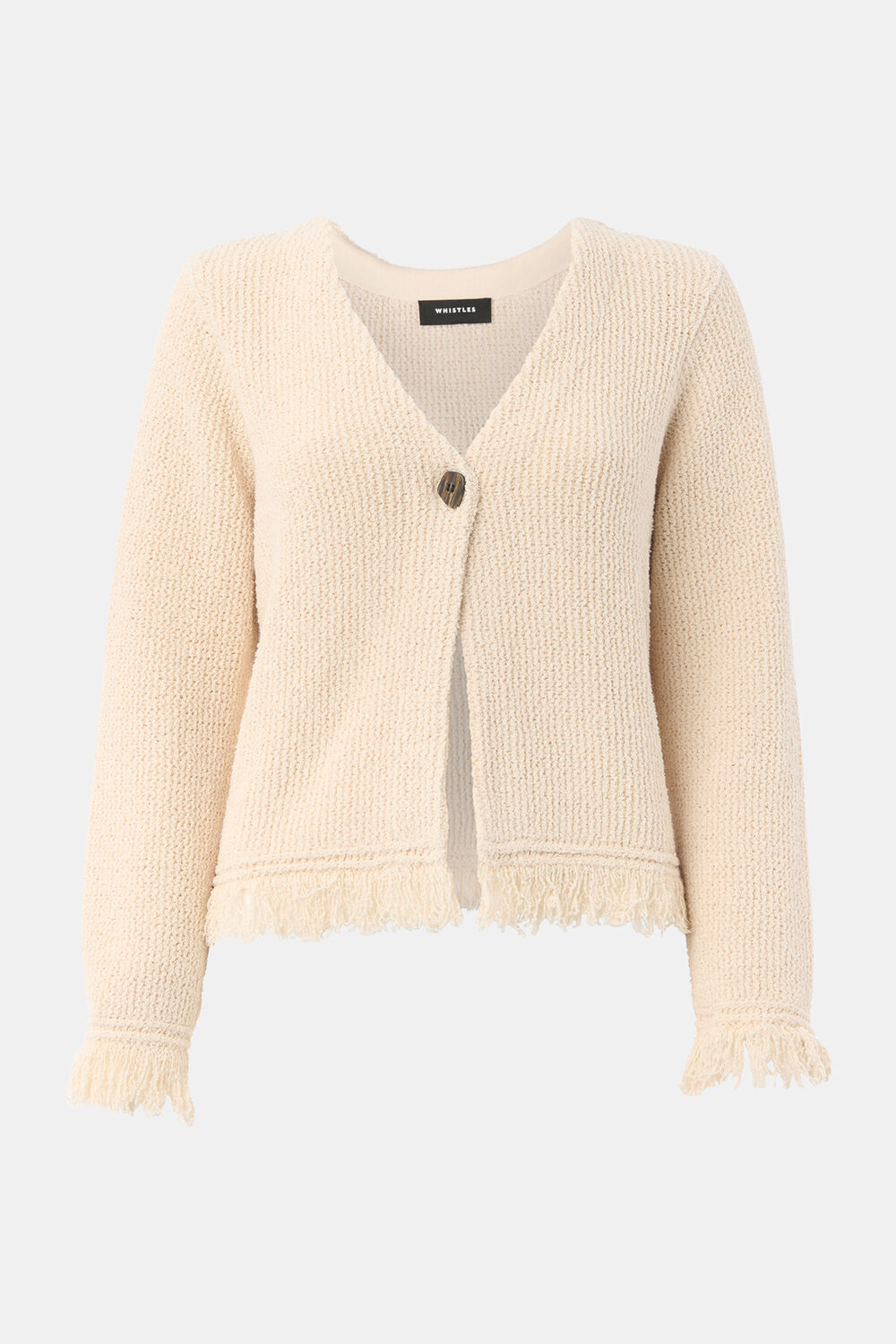Ivory Fringe Detail Cardigan