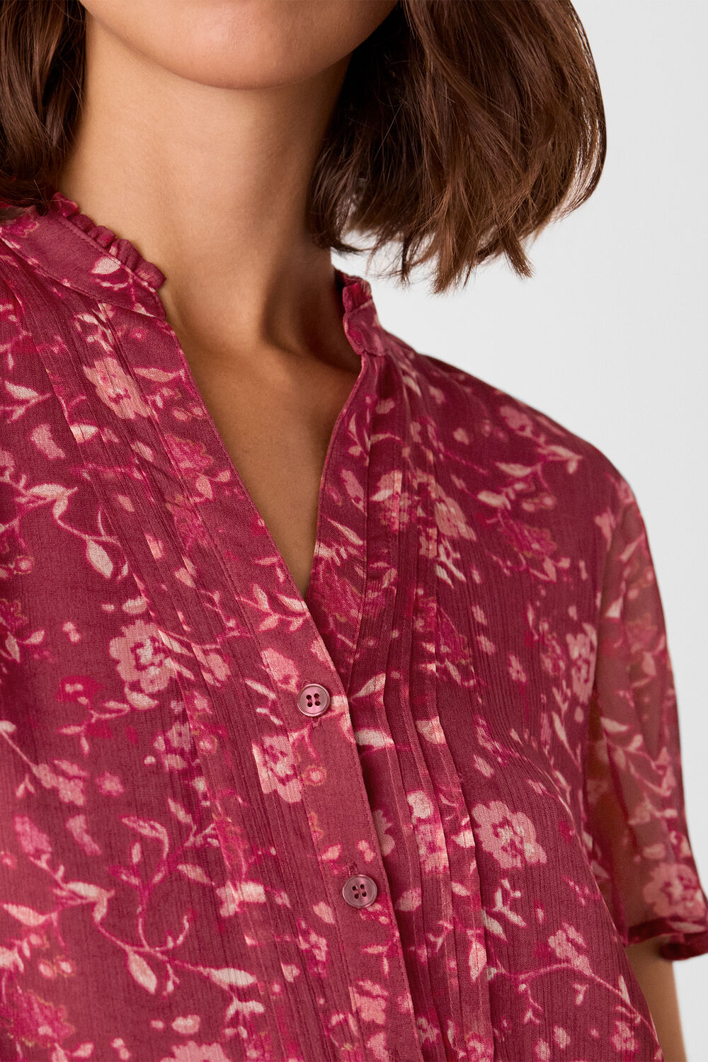 Ditsy Floral V Neck Blouse