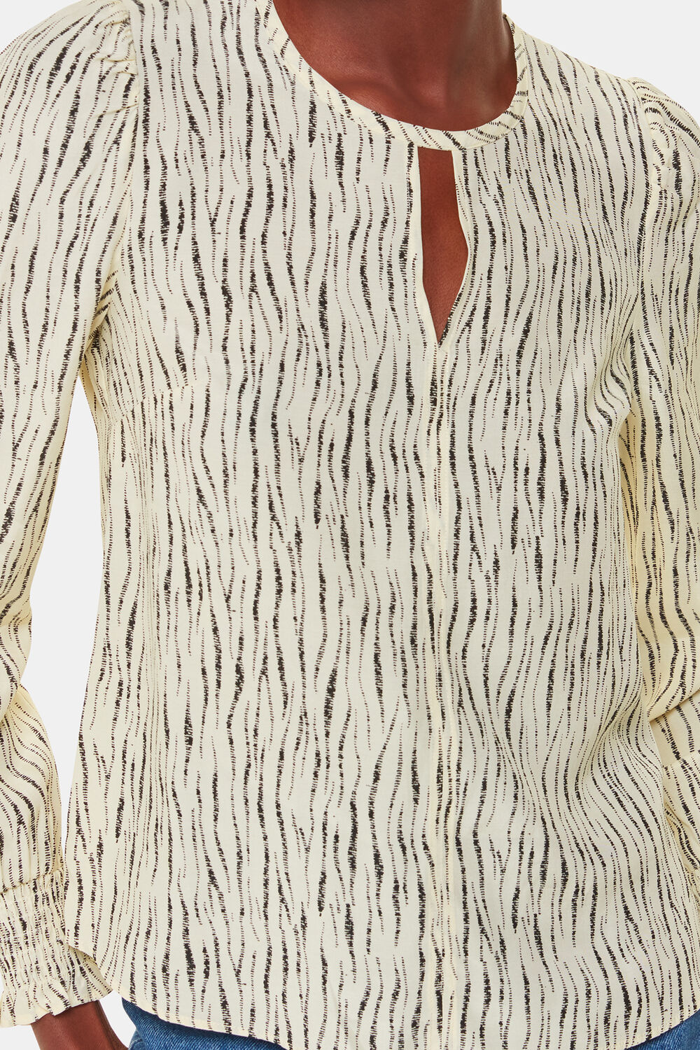 Shibori Stripe Detail Blouse