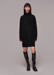 Funnel Neck Knit Dress