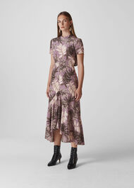 Arabella Floral SIlk Dress Lilac