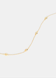 Oval Beaded T Bar Necklace