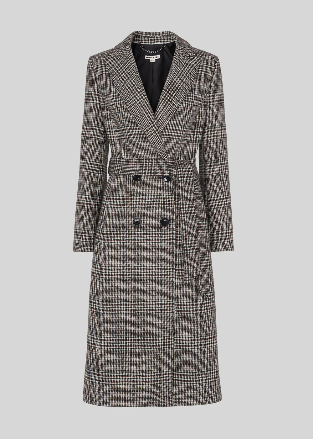 Penelope Belted Check Coat