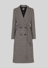 Penelope Belted Check Coat