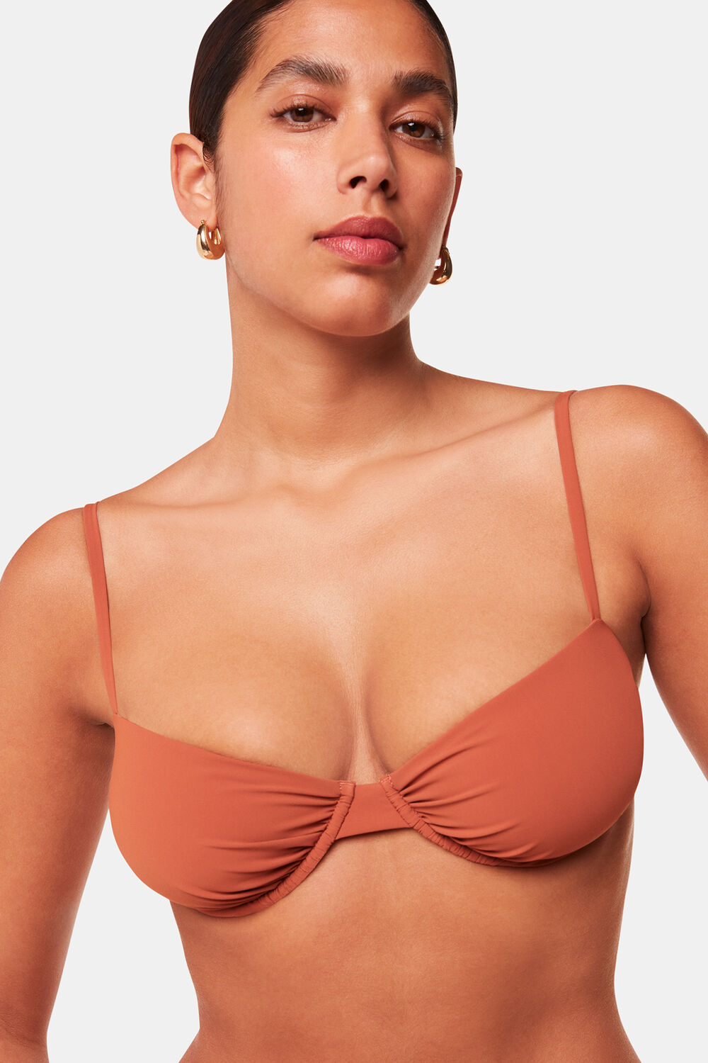 The Longing Ruched Underwired Bikini Top