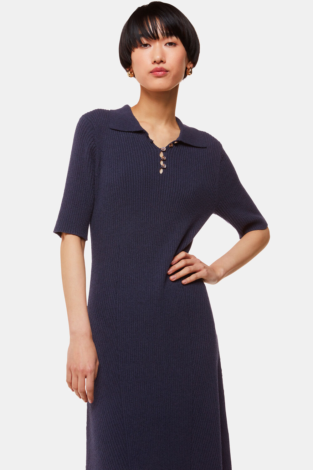 Knitted Ribbed Midi Dress