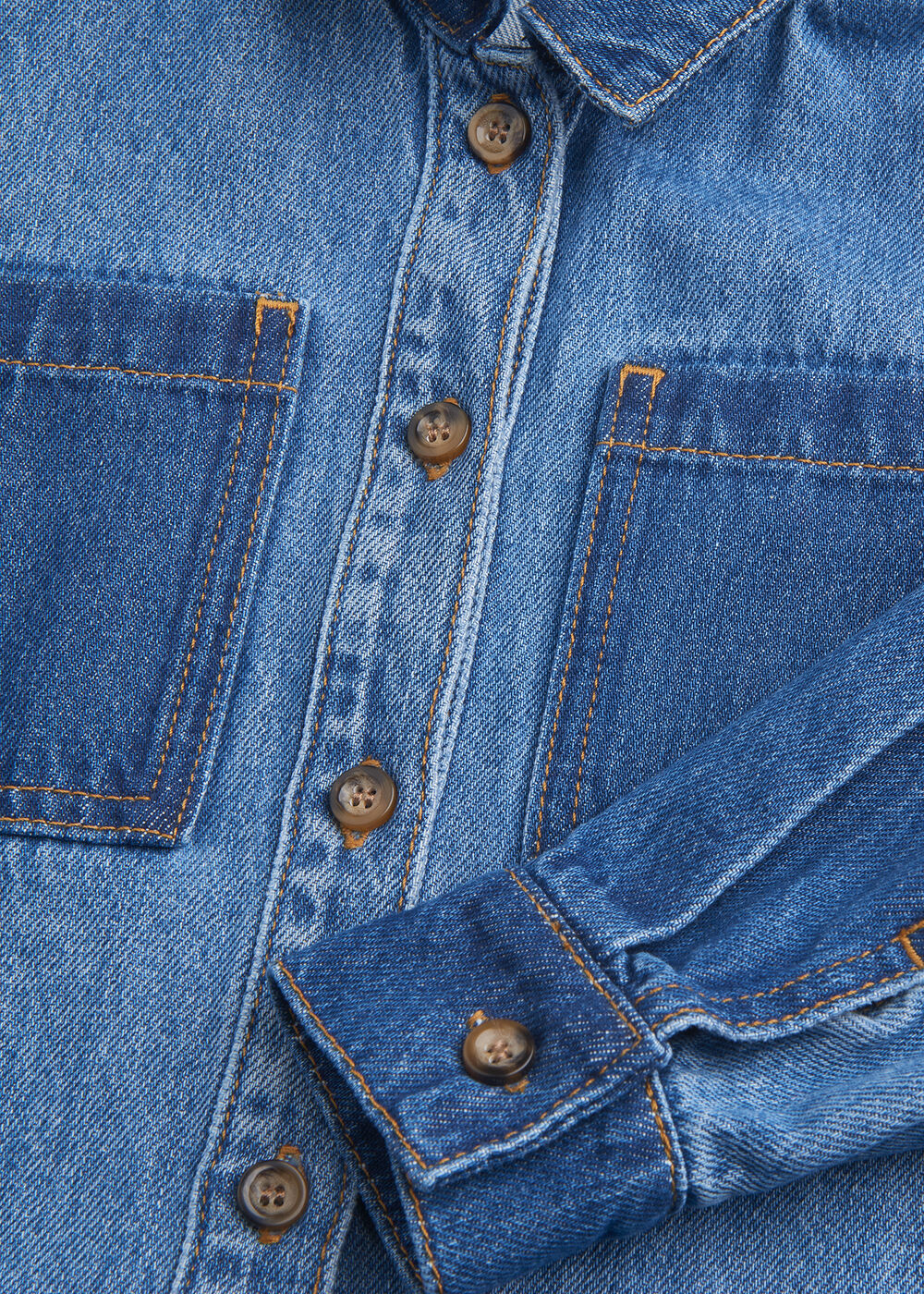 Patchwork Denim Overshirt