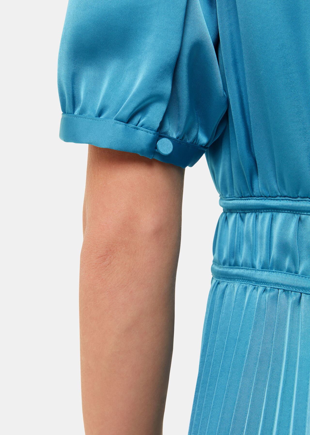 Delilah Satin Pleat Dress