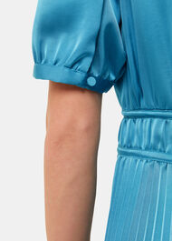 Delilah Satin Pleat Dress