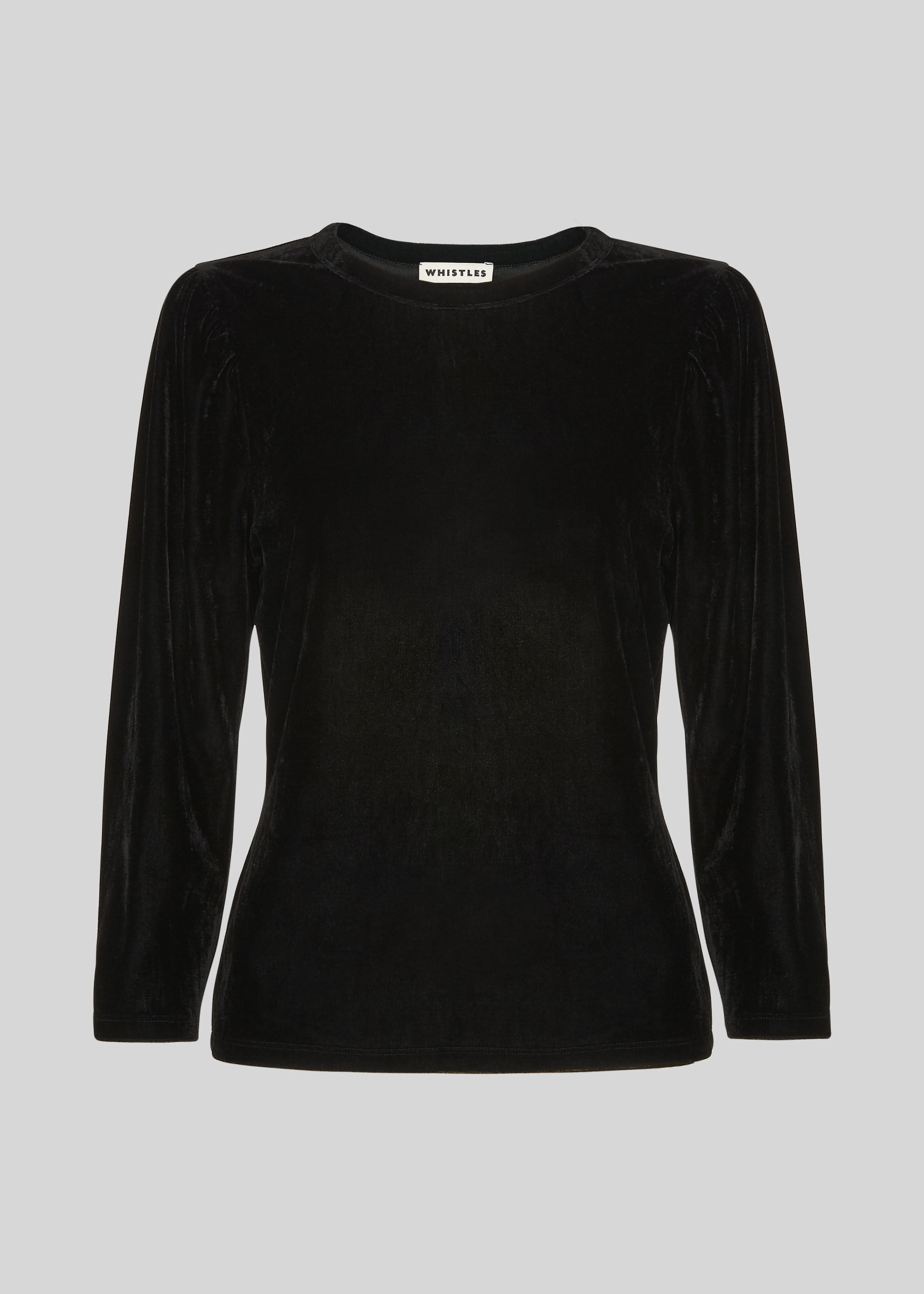 Puff sleeve velvet top shop