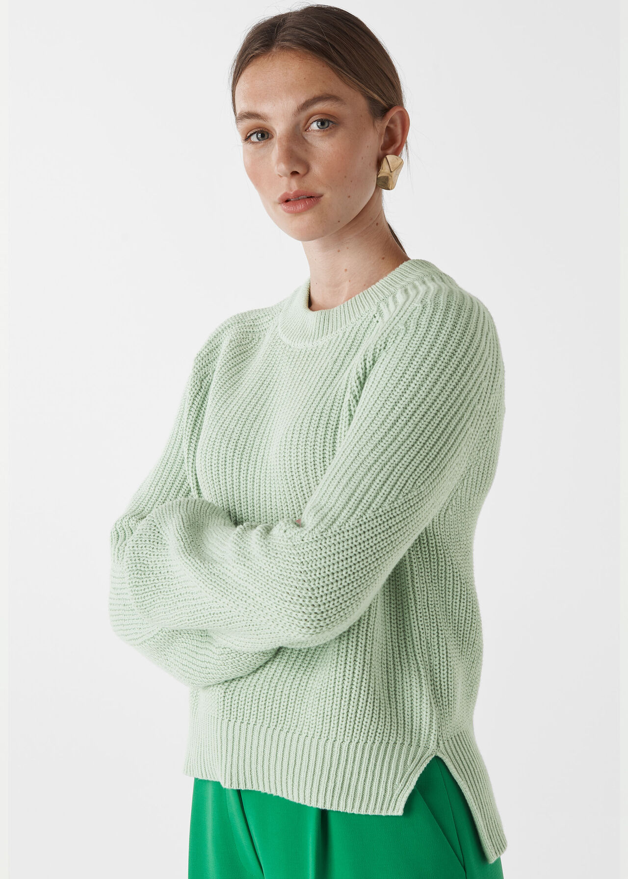 Fashion Detail Cotton Knit Mint