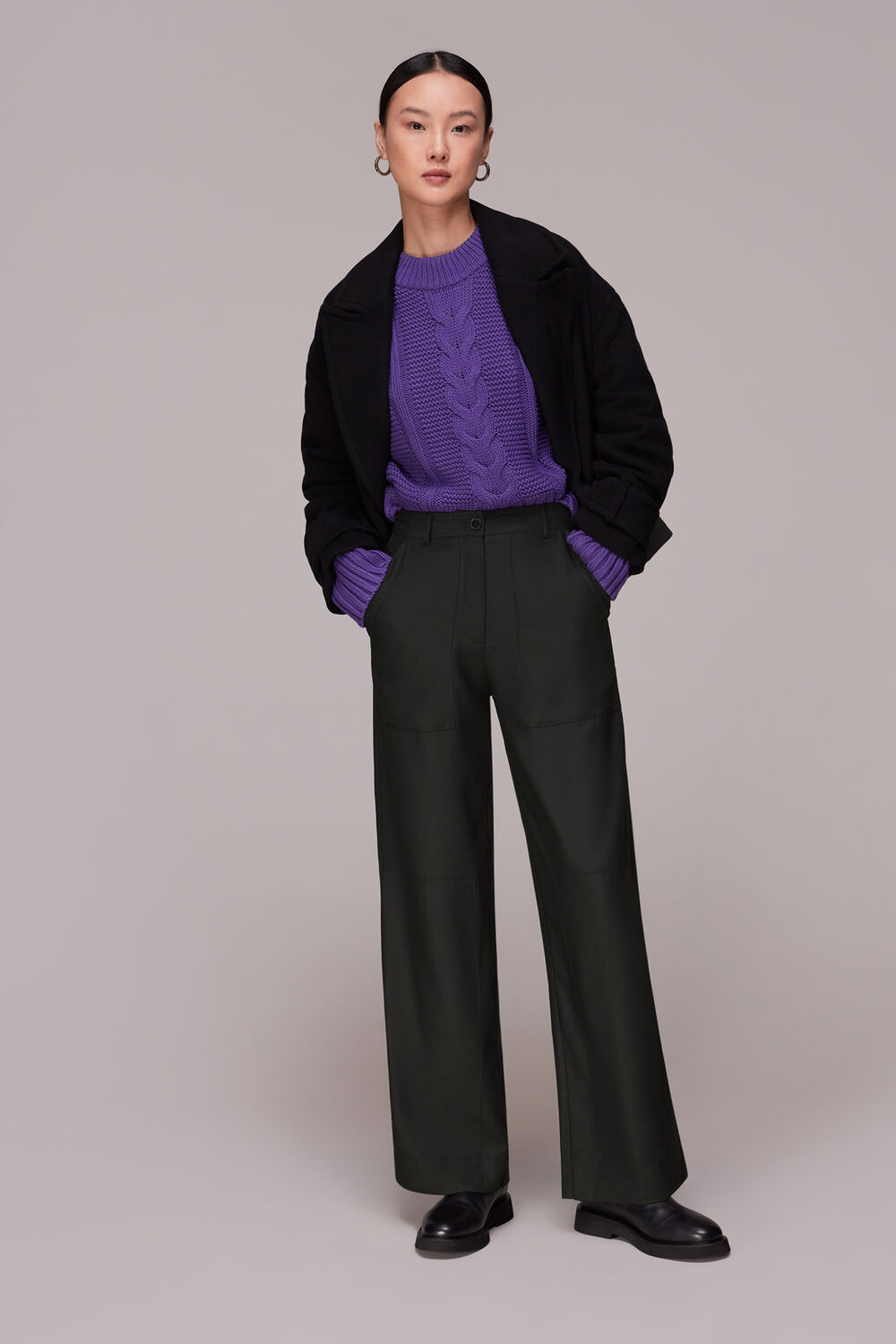 Black Dorit Tencel Trouser